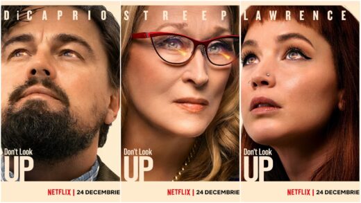 Colaj foto în care apar Dicaprio, Streep și Lawrence din filmul Don't look up.